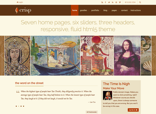 crisp warm theme for bootstrap